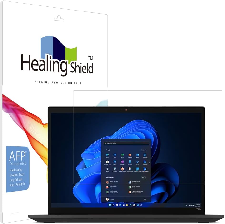 Healingshield   Screen Protector Oleophobic AFP Clear Film Compatible with LENOVO ThinkPad T14s GEN4