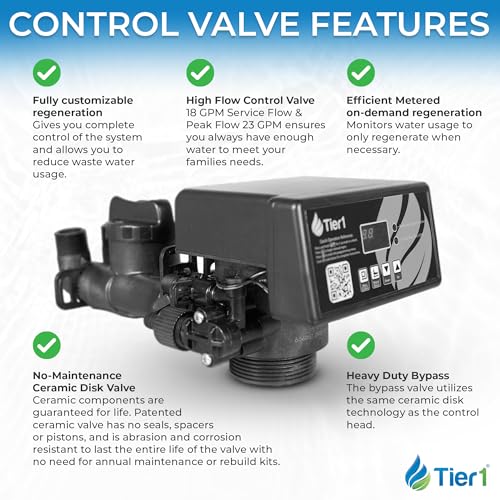 Tier1 WS-165-132 Whole House Water Softener System 32,000 Grain High Efficiency thumb #4
