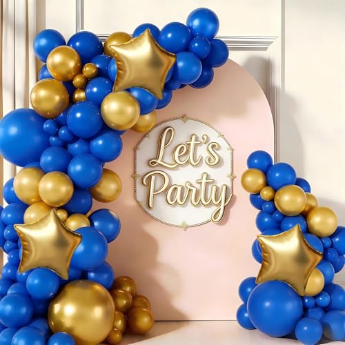 Arche de ballons bleu roi opaque et résistante pour éviter les ballons qui éclatent