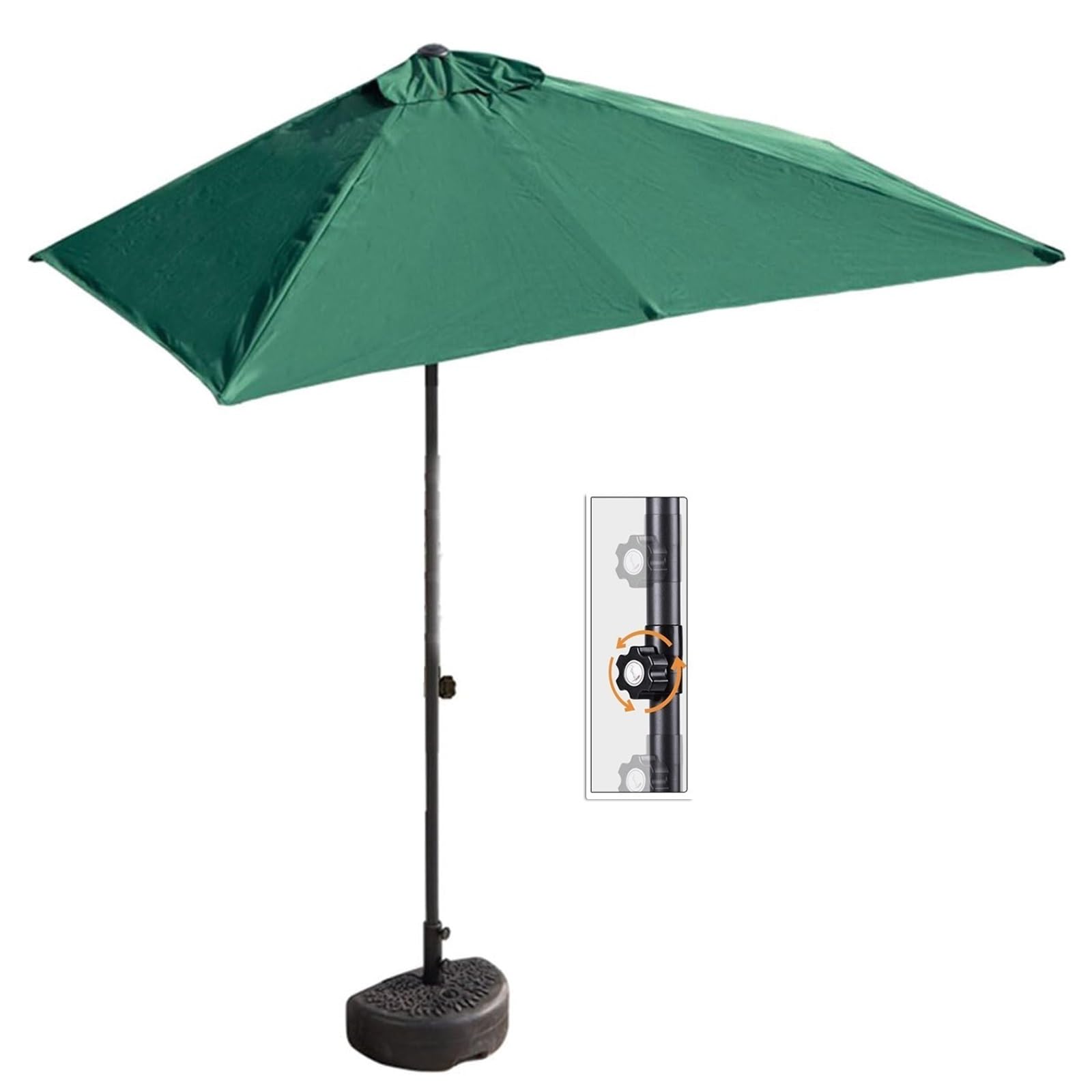Parasol de 2,5 Metros con Base de Agua para Evitar el Viento en Jardín