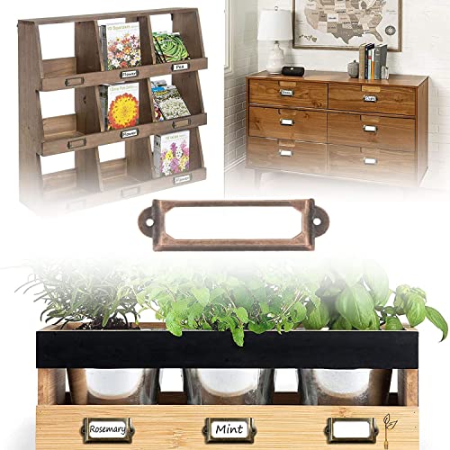 10 Pcs Portaetichette in Metallo Bronzo Porta