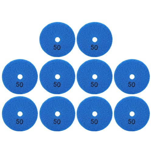10Pcs 3in Diamond Sanding Pads Polishing Backer,Diamond Sanding Discs Pads, 50 Grit Sanding Discs Buffing Pads for Polishing Marble, Concrete, and Stones