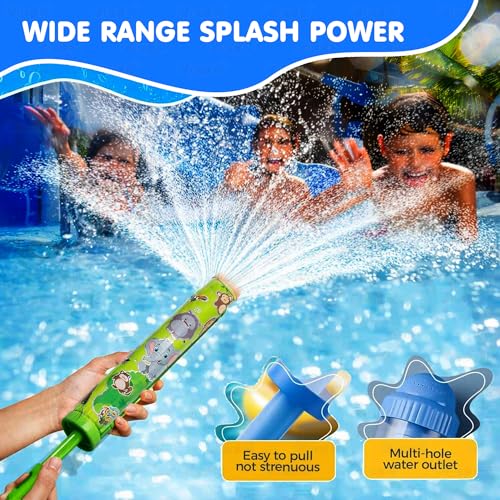 Image of Kidology Fireworks Water Spray Gun for Kids | Pump Action Showerhead Pichkari Toy | Firework Style Water Blaster for Holi Pool Beach Party | Outdoor Summer Water Game Toy for Boys & Girls