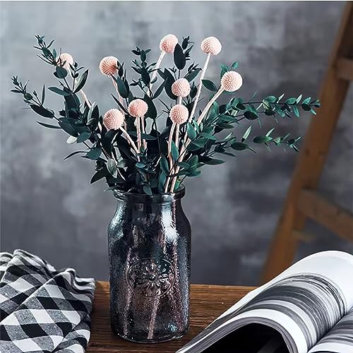 30 flores naturales secas Craspedia Billy Balls rosas miniatura 4