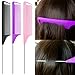 Luumxai 9pcs Topsy Hair Tail Tool and rat tail comb set,6pcs French Braiding Tool ring,3Pcs Metal Parting Combs,Woman Girl Hair Styling (Pink,Purple, Black)