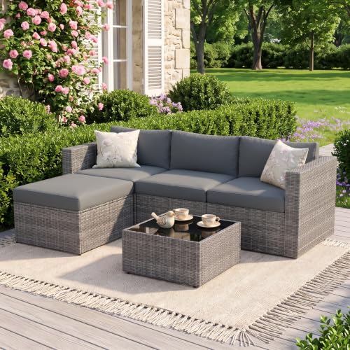 Image of Wisteria Lane 5 Piece Outdoor Patio Furniture Set