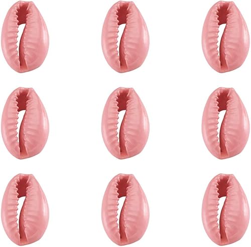 Vista 36 de Cheriswelry 10 cuentas de concha de cauri impresas con estrellas de mar sin perforar, dijes de conchas de océano, verano, playa, cuentas Estrella