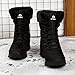 Topwolve Schneestiefel Herren Warm Gefütterte Winterstiefel Wasserdicht Outdoor Rutschfest Winterschuhe,Ganz Schwarz,46 EU