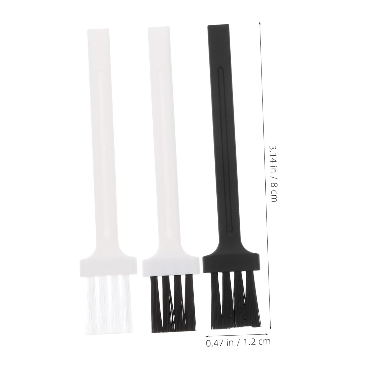 60pcs Plastic Cleaning Brush for Keyboard and Electronic Devices Ergonomic Design Durable Bristles for Efficient Dust Removal Household Appliances and Circuit Boards Black White