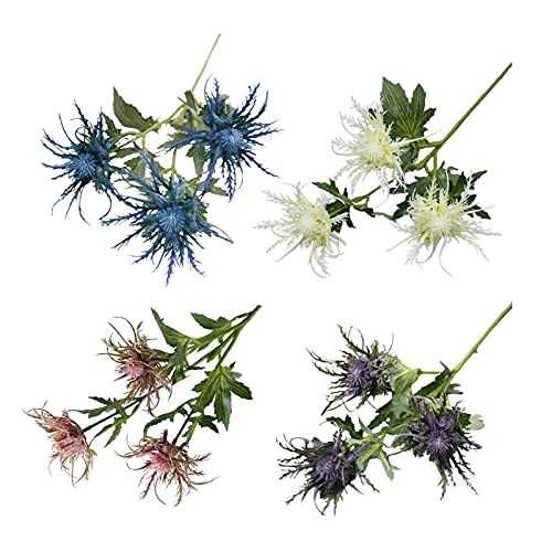 MOOVGTP Set di 3 fiori artificiali di cardo da