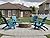 Psilvam Adirondack Chair, Oversized Poly Lumber Fire Pit Chair with Cup Holder, 350Lbs Support Patio Chairs for Garden, Weather Resistant Outdoors Seating, Relaxing Gift for Father & Mother (1,Blue)