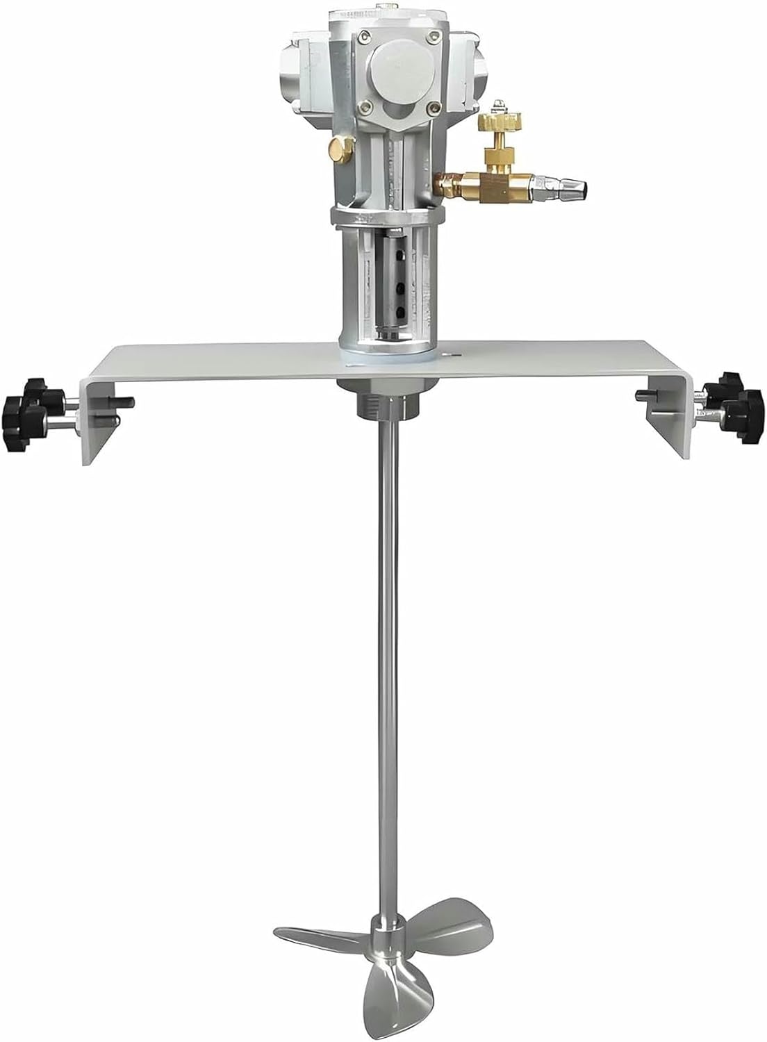 Adjustable Speed Stainless Steel Pneumatic Paint Mixer - Automatic Air Agitator with Bracket Mount for Efficient Mixing of Paint, Ink, and Coatings