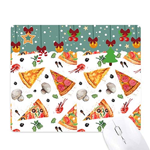 Mouse pad para juegos con divertido patrón de pizza y base de goma