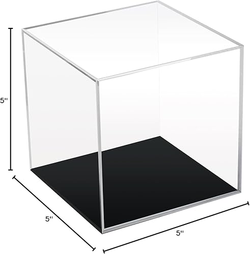 Miniatura 8 de Caja de exhibición simple de acrílico transparente con base negra, figuras extraíbles, juguetes, soporte elevador, caja de almacenamiento decorativa