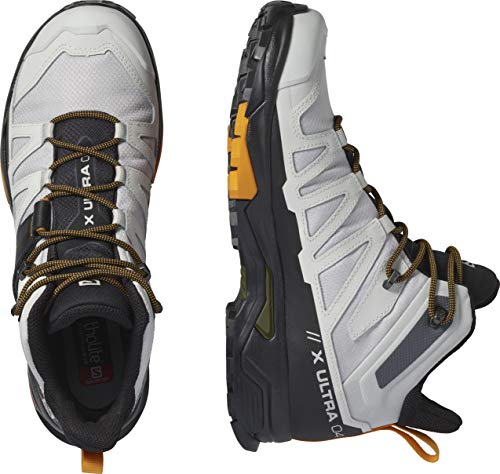 Image of Salomon Men's X Ultra 4 MID GTX Hiking Shoe, Lunar Rock /Magnet /Butterscotch, 9