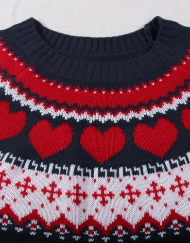 Image of Womens Halloween Knit Sweaters Long Sleeve Crew Neck Fair Isle Pullover