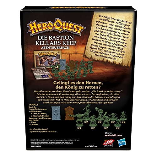 Hasbro Hill HeroQuest Die Bastion Kellars Keep Abenteuerpack, ab 14 Jahren, HeroQuest Basisspiel erforderlich, F4543800, Multi – Ansicht 2