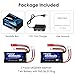 URGENEX 7.4V Lipo 2S 30C 450mAh Rechargeable Lipo with JST & PH2.0 Plug SCX24 with 1to2 USB Charger Fit for Most 1/10, 1/16, 1/18, 1/24 Scale RC Car Truck and RC Drone Airplane