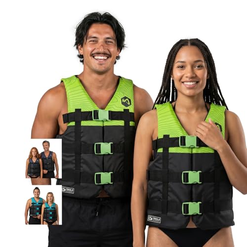MESLE Schwimmweste H210 2XS-4XL Schwimmhilfe für Erwachsene & Kinder Leichte 50N Auftriebsweste Herren & Damen Prallschutzweste für Jetski SUP Wasserski Kajak Wakeboard