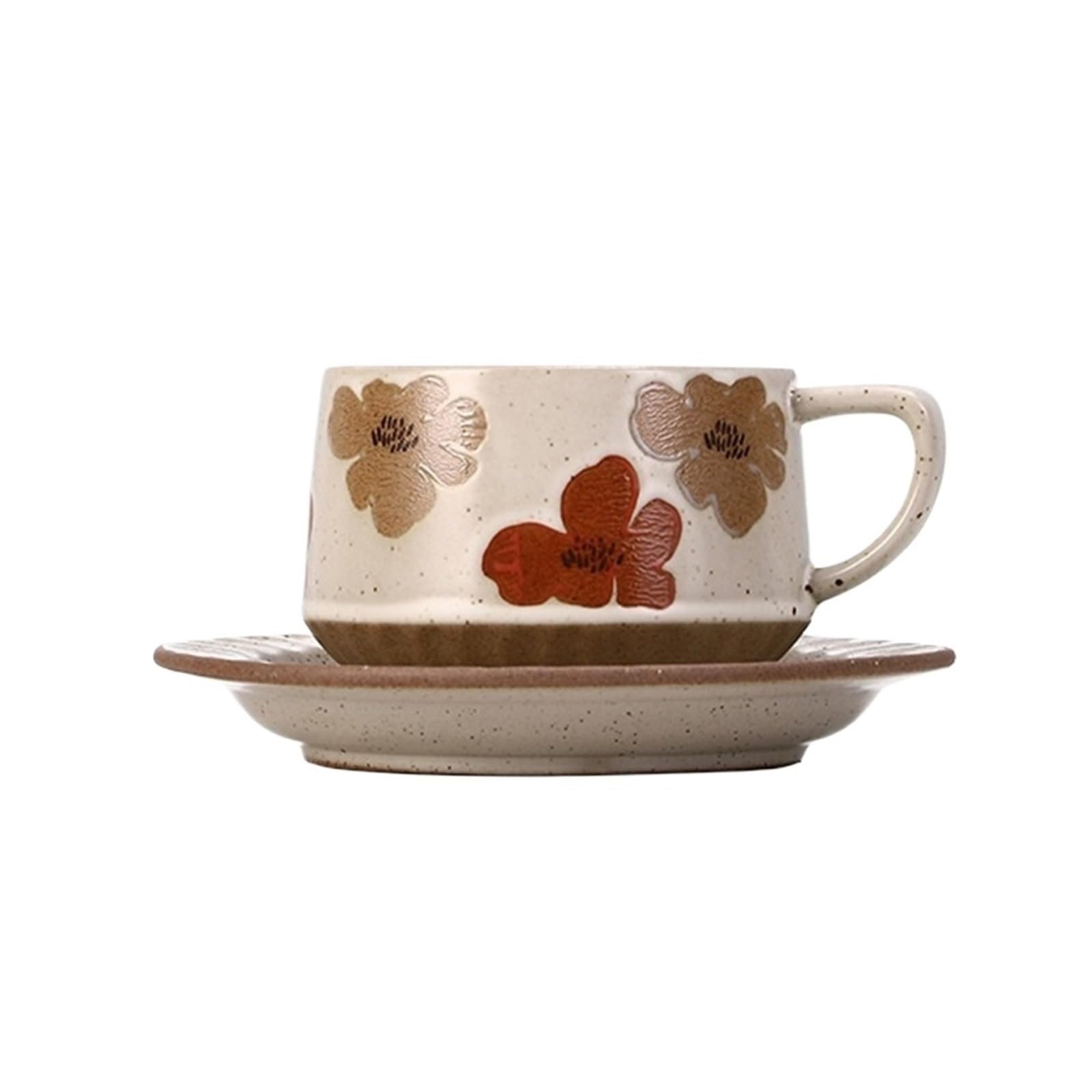 Filiżanki do herbaty retro kwiatowy mleko herbata ceramiczna filiżanka do kawy zestaw ze spodkiem do latte