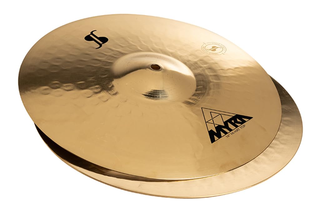 Stagg MYR-HR14B US l Myra Series 14 Inch Hi Hat Cymbals l B20 Bronze Alloy