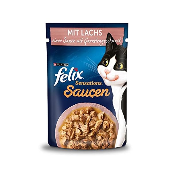 FELIX Sensations Gelees Katzenfutter nass in Gelee, Geschmacksvielfalt Sorten-Mix, 4 oder 6 Packungen