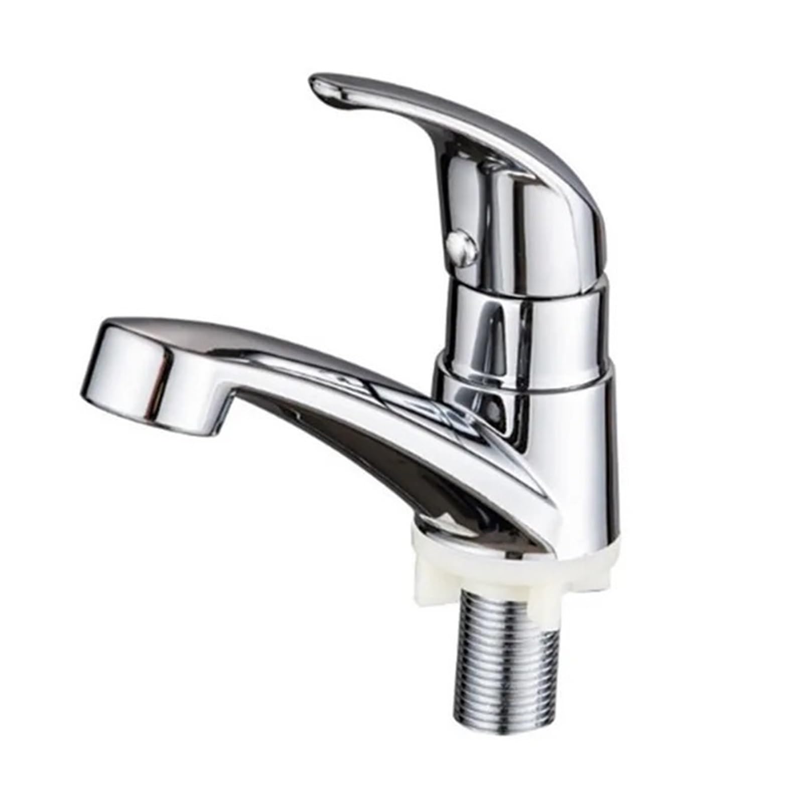 Jvddi Typec Single Cold Water Faucet Silver Bathroom Taps Single Handle Deck Mounted Basin Tap(Typec)