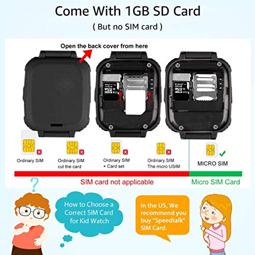 OUTAD Kids Smart Watch Phone for 3-12 Years Old Boys Girls Toddlers, Smart Watches for Children with Calling, SOS, SD Card, Fun Games, Camera, Timer, Alarm, Child Birthday Gifts Educational Toys