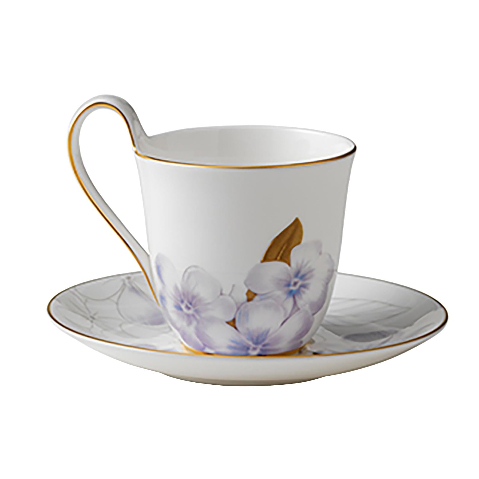 Royal Copenhagen Flora filiżanka ze spodkiem z Fine Bone China w kolorze białym z kwiatowym wzorem 27 cl, 1017545