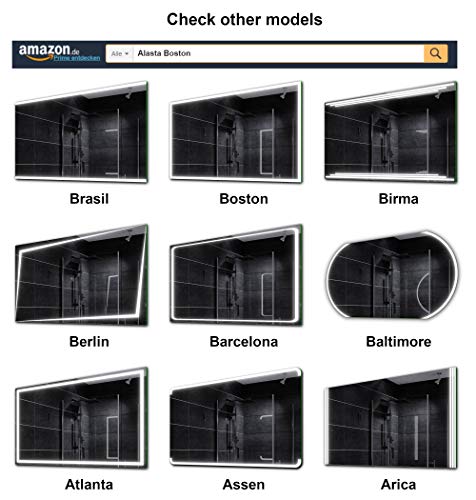 Alasta LED MIRROR | Seoul - Illuminated LED Bathroom MIRROR 120x80cm | Backlight LED | LED Color Warm White | Energy efficiency A++