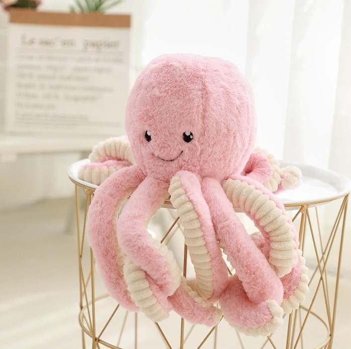 COLORS Octopus Plush large - Soft Stuffed toy- 45cm Octopus Plushie teddy with long curled legs - Girl's favourite friend for hugging, cuddling and playing - Cute