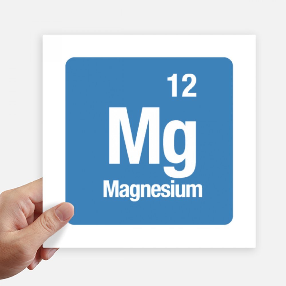 Autocollant carré magnésium élément chimique 20 cm stickers ordi