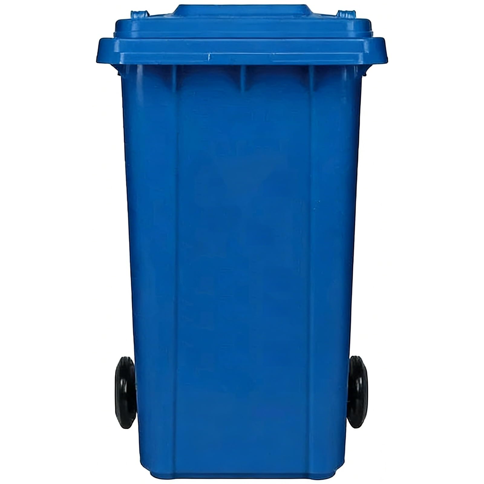 Zewnętrzny kosz na śmieci, kolorowy kosz na śmieci do recyklingu z kółkami i antypoślizgowym uchwytem, z cichymi gumowymi kołami do zróżnicowanego zbierania (niebieski, 100L)