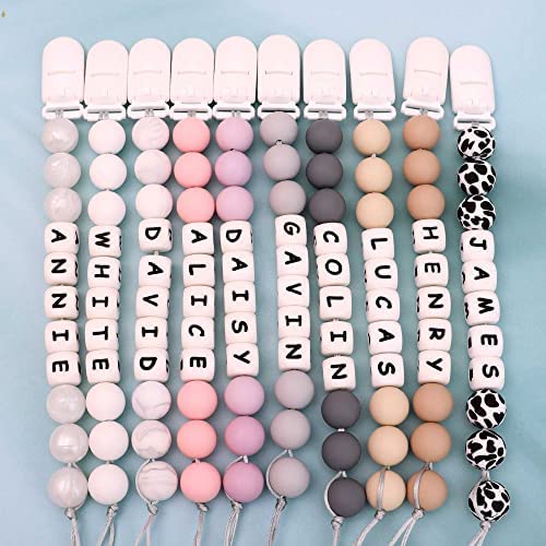 Miniatura 2 de Clip personalizable para cochecito con nombre, clip personalizado para cochecito con nombre (lila)