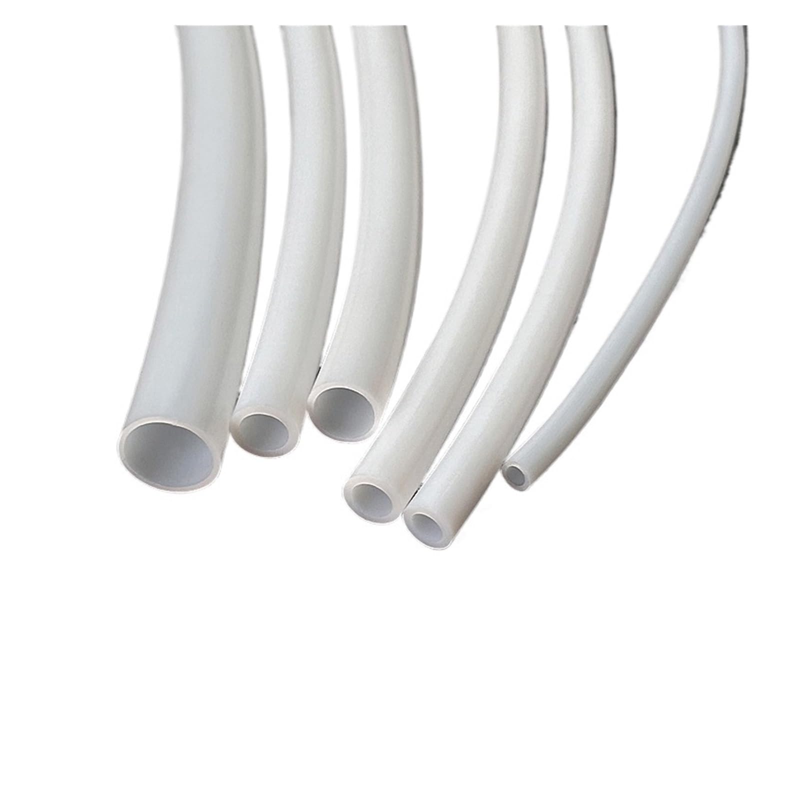 Resistencia a altas temperaturas, 260 grados C, tubo de PTFE blanco, diámetro interior de 1 mm ~ 14 mm, tubo aislante flexible antiadherente resistente a los productos químicos (10 m de diámetro