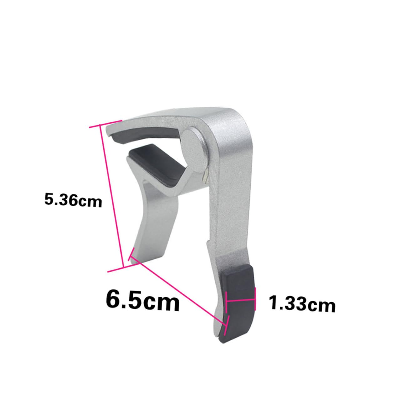 BESPORTBLE 1PC Clip Guitar Tuner and Capo Key for Acoustic Electric Guitar Ukulele Banjo Mandolin Durable Silver Design