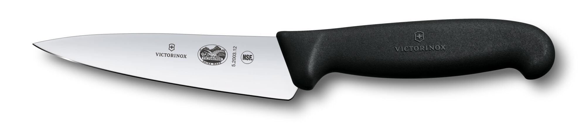 Victorinox Fibrox 5 Inch Mini Chef's Knife, Straight Edge Utility, Black