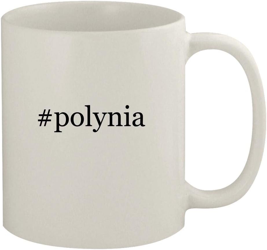 #polynia - 11oz Ceramic White Coffee Mug, White