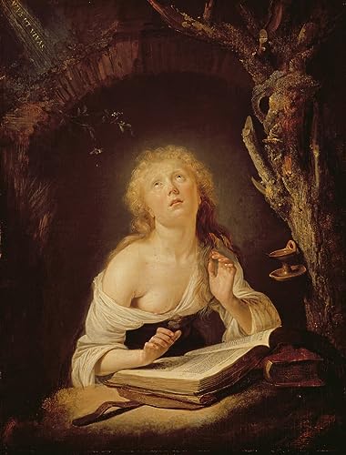 Tableau la Sainte Vierge Gerrit Dou - Impression d'Art Vintage 60x90cm