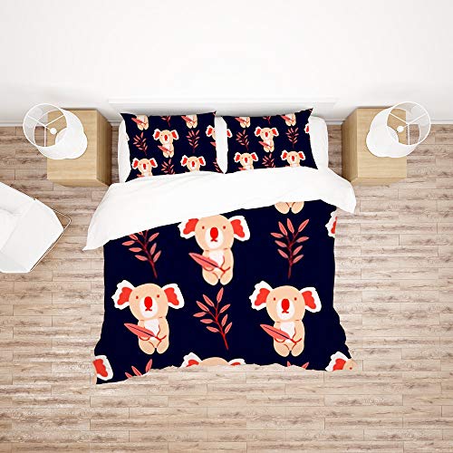 Parure de lit koala Queen Size en textile haute densité durable