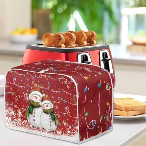 Image of Cute Snowman 2 Slice Toaster Cover Christmas Decor