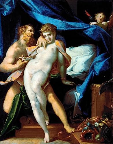 Venus et Maia poster toile sans cadre, affiche décoration murale chambre 58x90cm