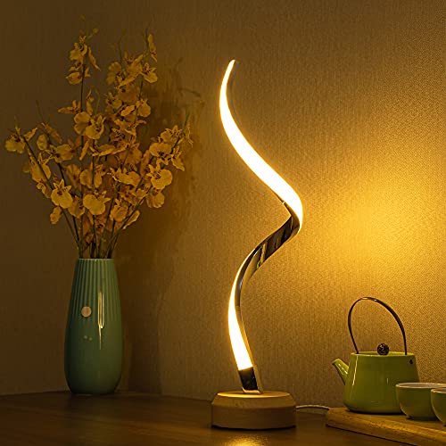 Lonrisway Table Lamp Rgb Wood Lamp Bedside Lamp 7 Color-Changing Light, Natural Beech Night Light For Living Room Bedroom Game Room Creative Home Decor, Unique House Warmging Gift #TOP3