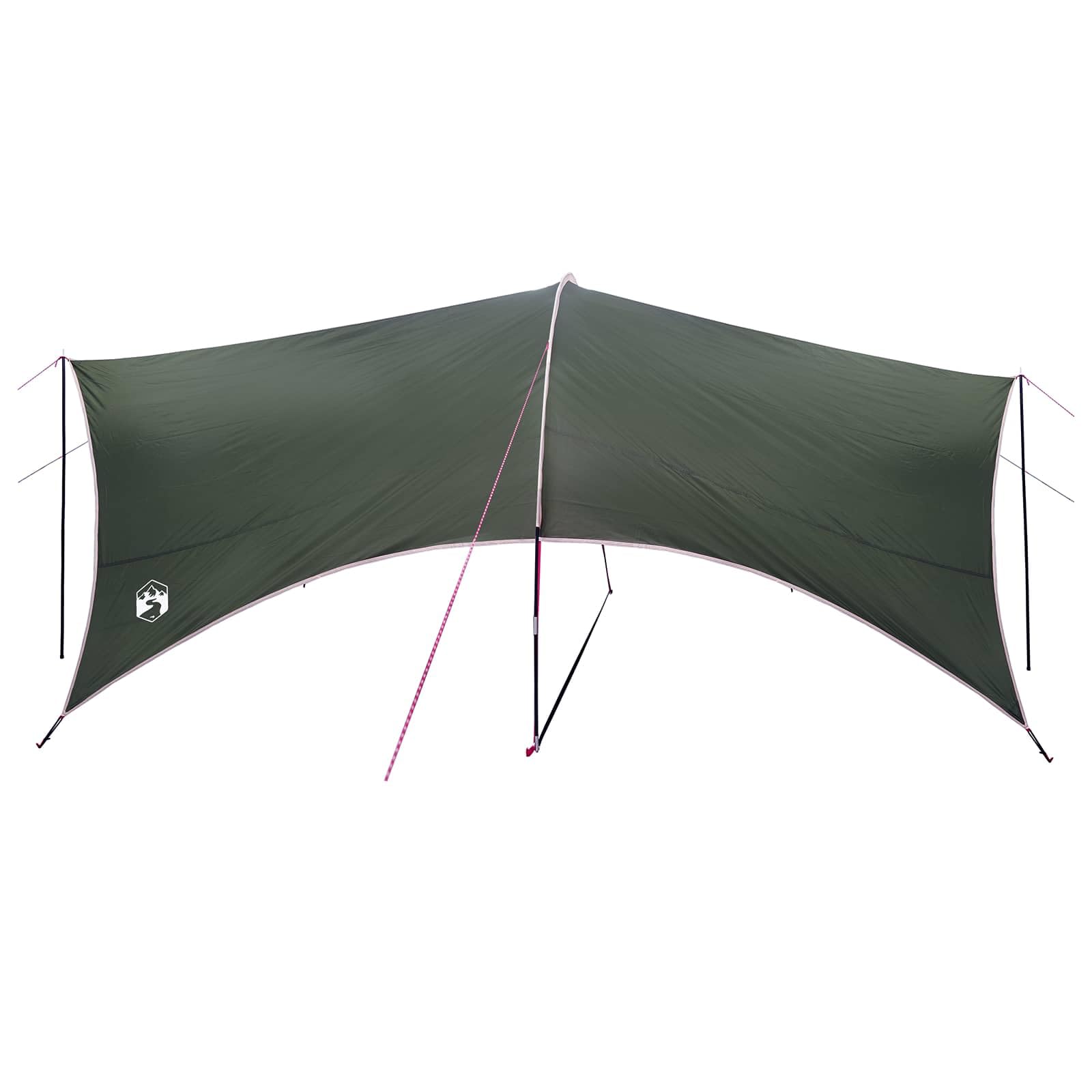 Bâche de Camping Verte x x avec Cadre Fibre de Verre et Acier, Montage Rapide, abri léger et Stable pour randonnée, Plage, Plein air