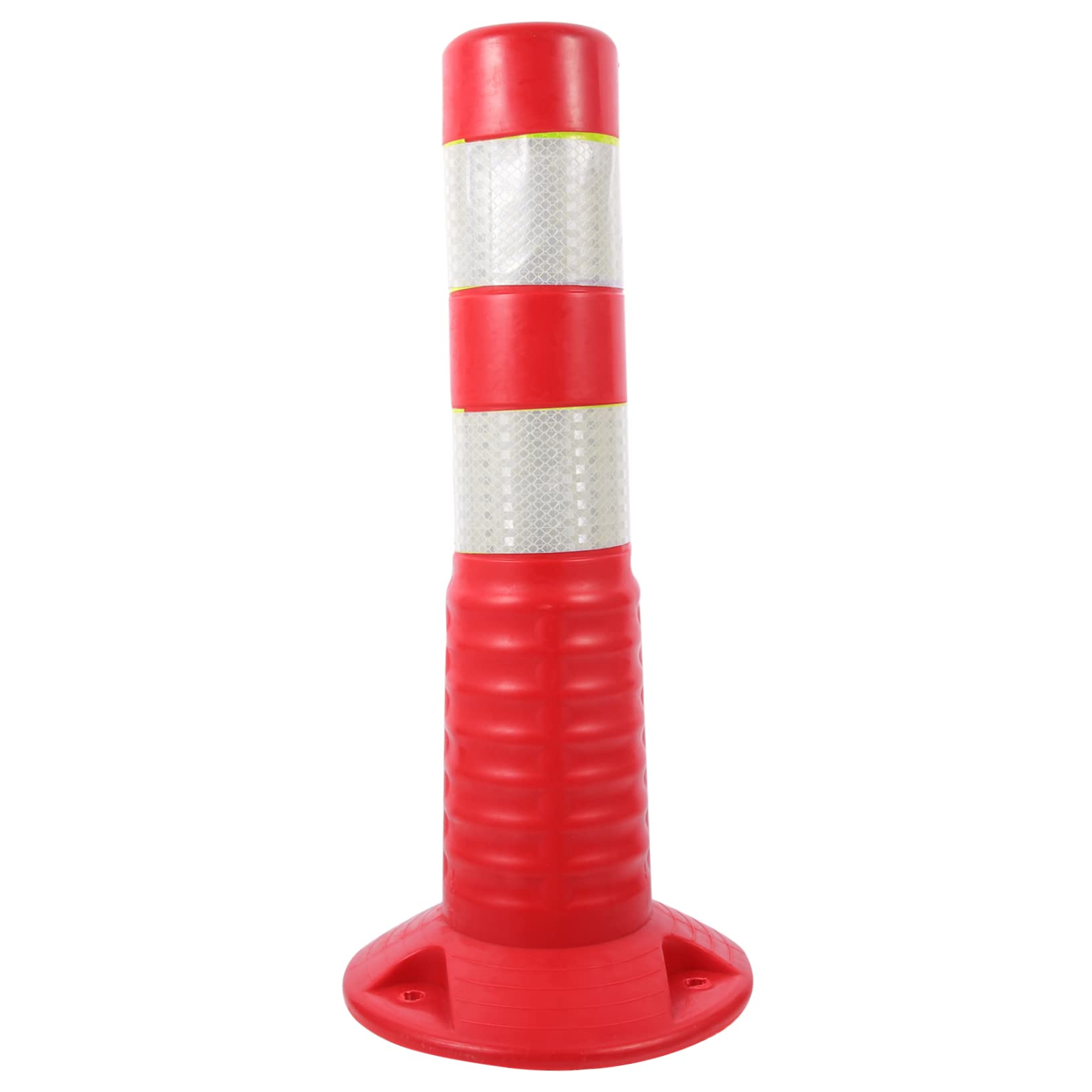 COSMEVIVI Security Post Barrier Elastic Barricade Cone Red White Isolation Pile for Road Supplies