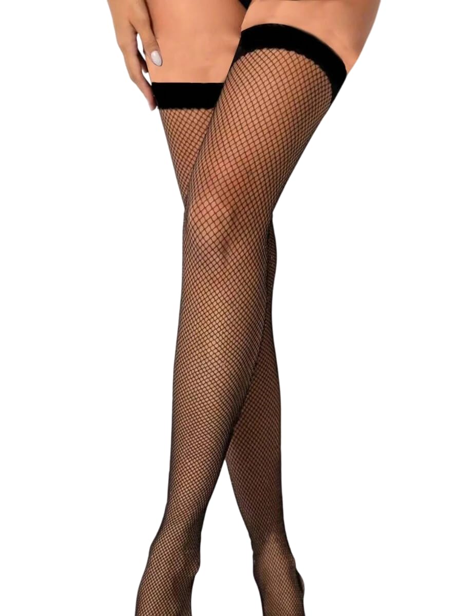 bunny bae Over the knee stocking Fishnet Tights- Black gradient stone stockings- free size-picture-41