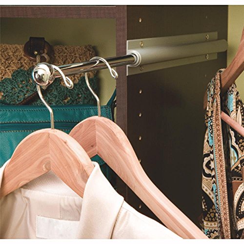 Easy Track Sliding Wardrobe Rod, Chrome