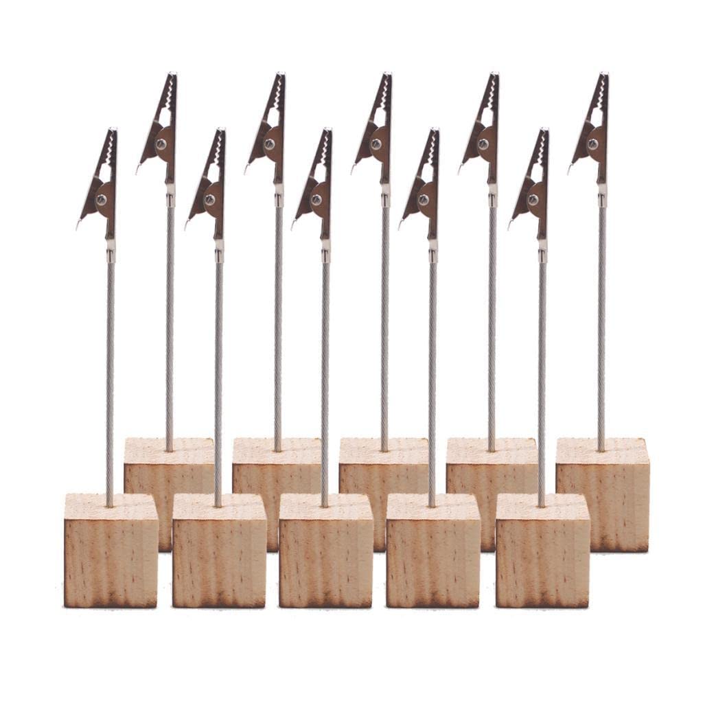 10pcs Wooden Name Card Clips for Wedding,Photo Display Home Bar Decoration |Title: Wooden Table Photo Clip Stand – Photo Holder, Card Display for Weddings, Parties & Home Decor (Set of 10)-image-14