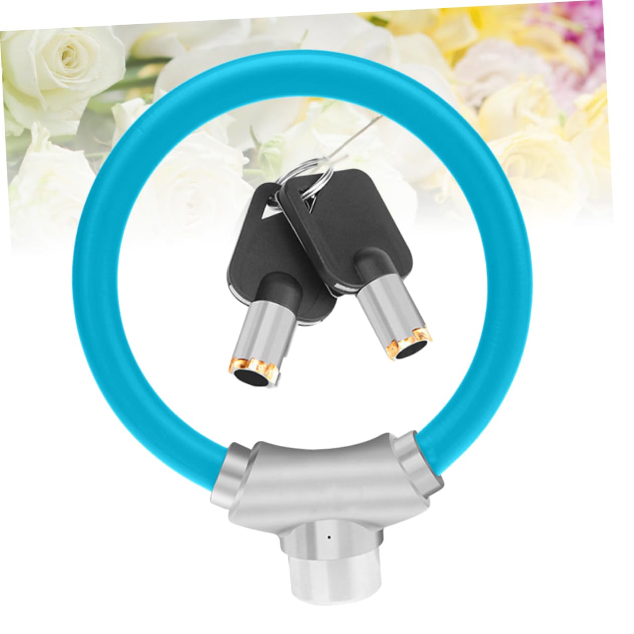 TOYANDONA Cerrojo De Cable Para Bicicleta Candado De Anillo Antirrobo Accesorios Para Ciclismo Color Azul