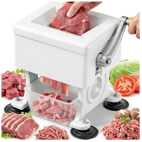 Machine de découpe de viande à manivelle inox pour émincé 5mm